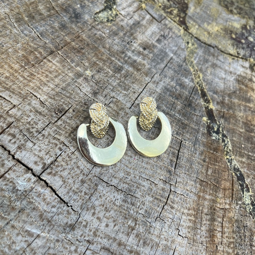 Elegant Gold and Silver Hoop Earrings